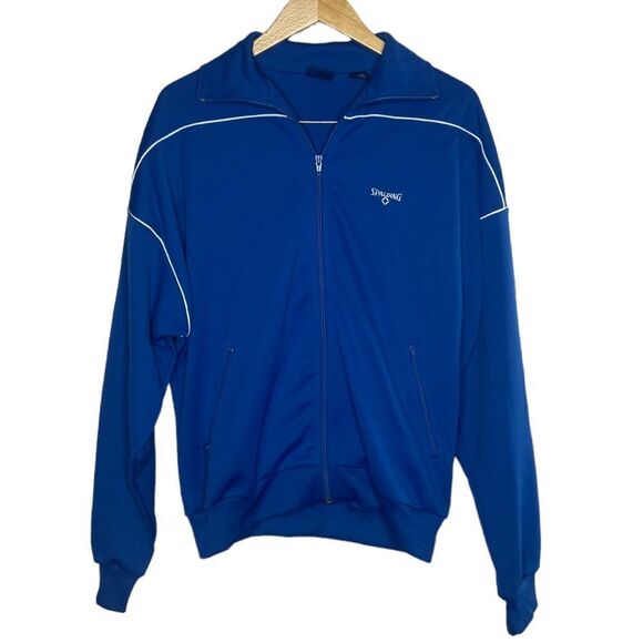 Men’s Spalding Blue Track Jacket size Large - Picture 1 of 4